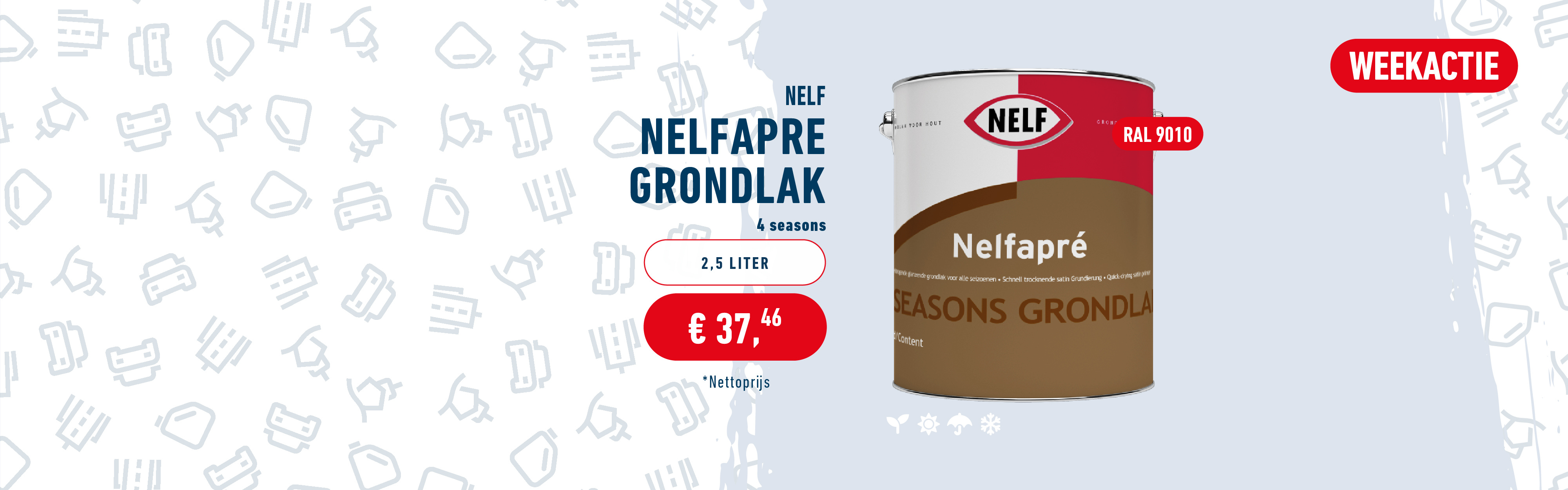 Nelf Nelfapre 4 Seasons Grondlak Ral 9010